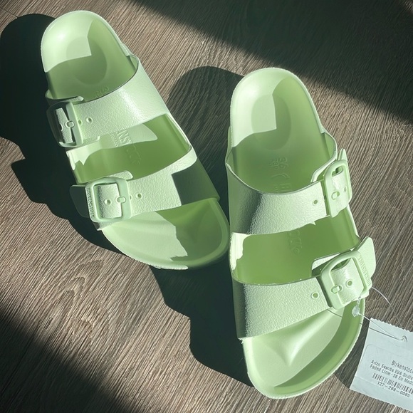 🌅Nwt Faded lime Green narrow Birkenstock Arizona EVA Slide Sandal 36 - Picture 1 of 10